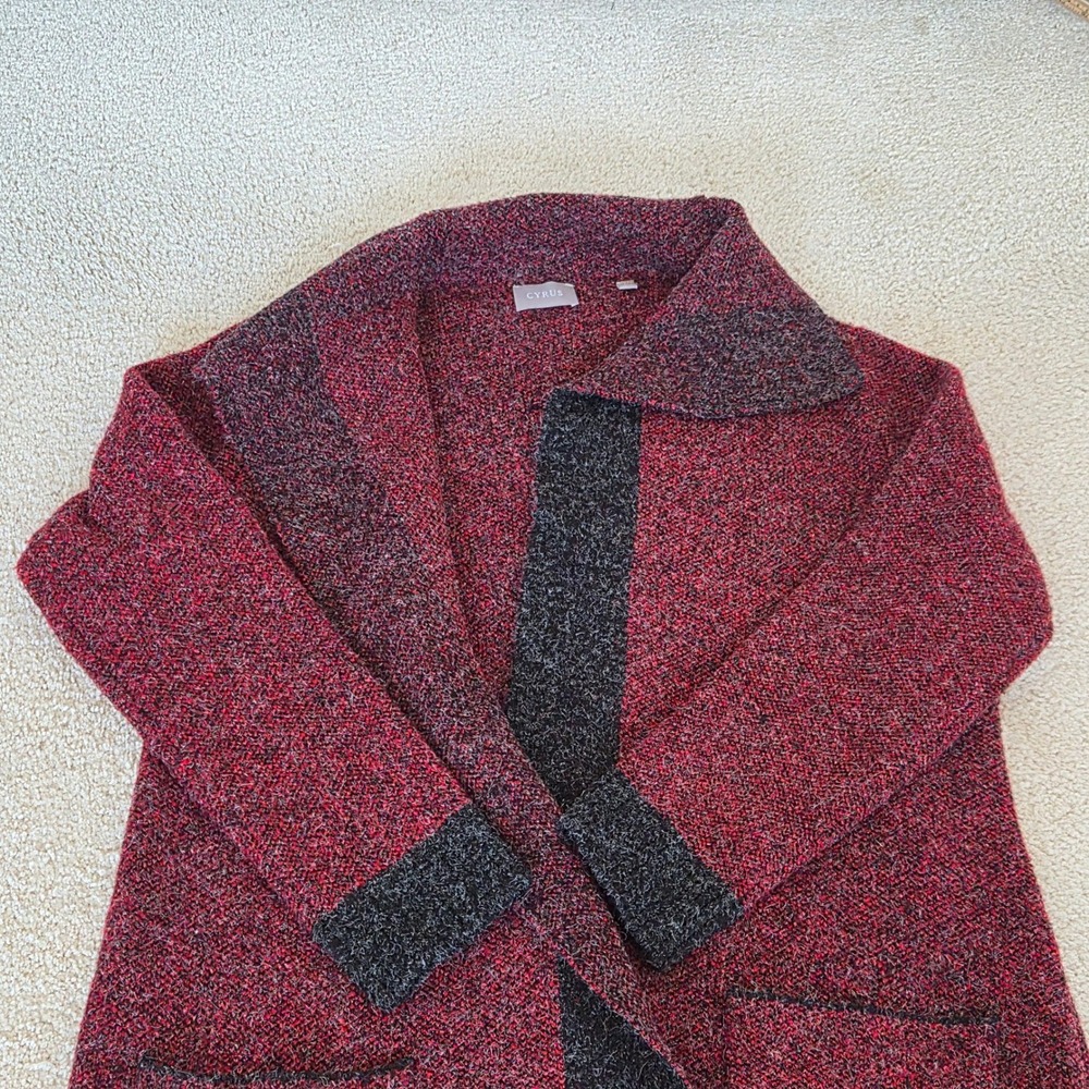 CYRUS Dark Academia Open Front Knit Cardigan Large Chunky Coatigan Whimsigoth